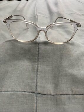 Burberry Clear/Cream Round Women's Eyeglasses